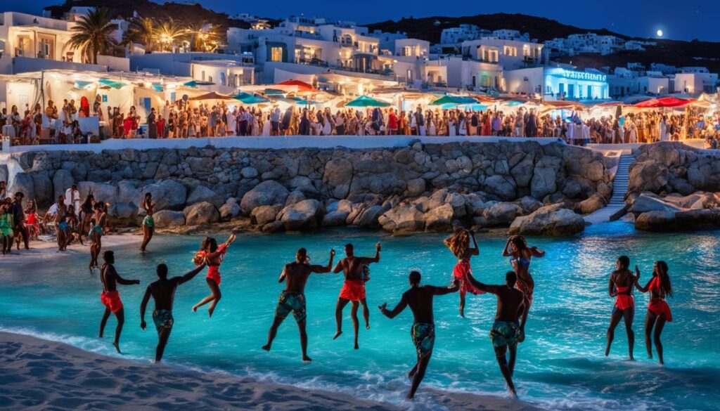 Mykonos Island beach party Mykonos Island beach party