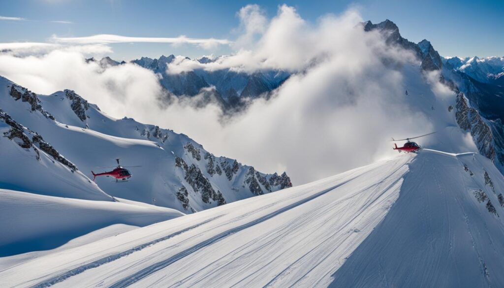 heli-skiing