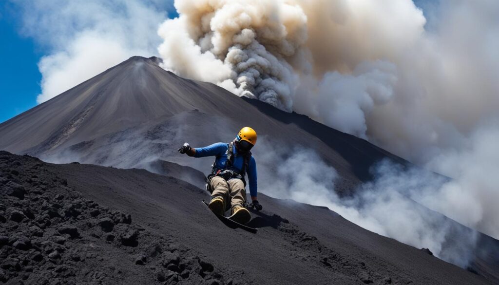 volcano boarding in Nicaragua volcano boarding in Nicaragua