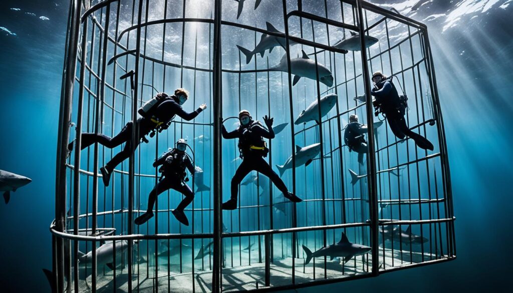 shark cage diving